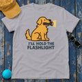 I'll Hold The Flashlight Golden Retriever T-Shirt in Athletic Heather