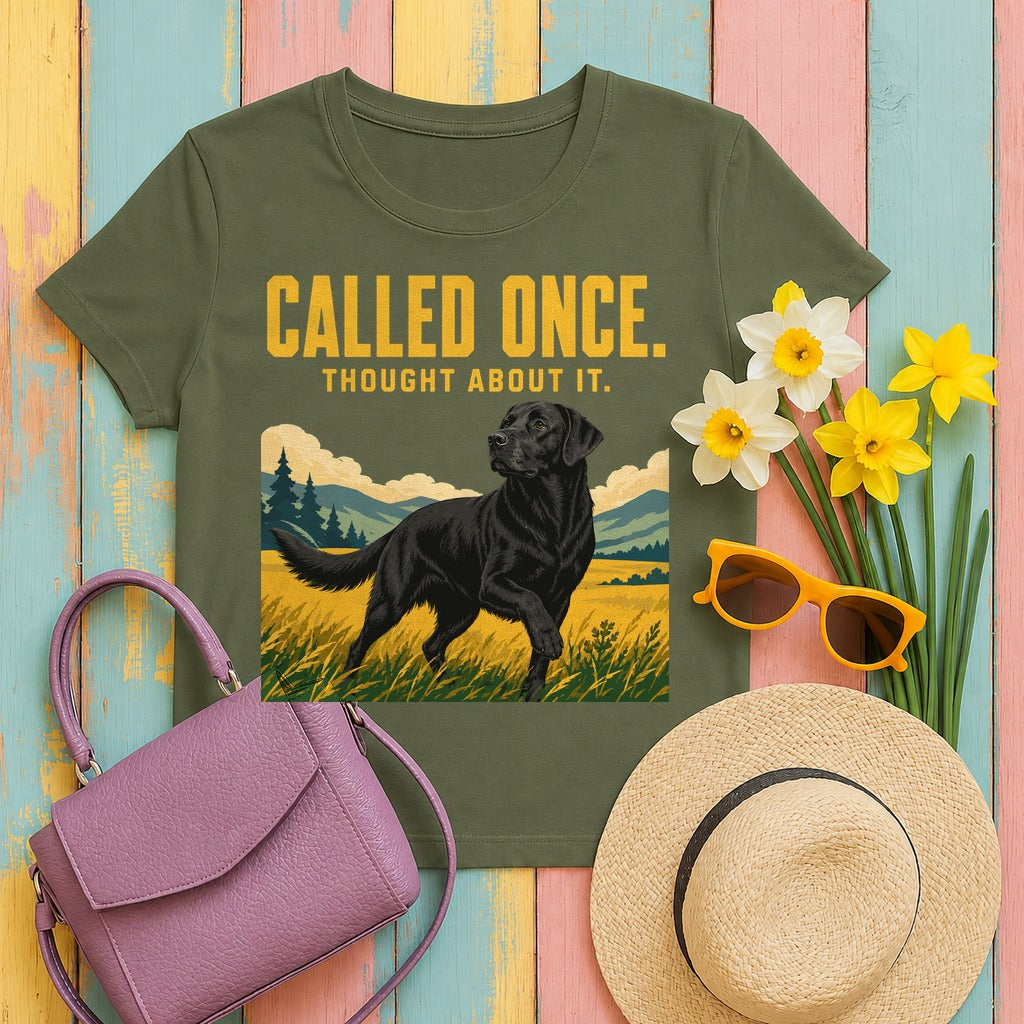 Called Once. Thought About It. Lab T-Shirt in Military Green