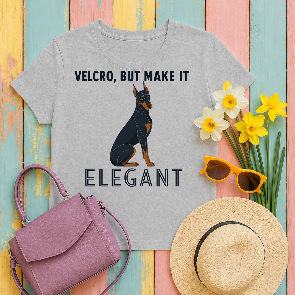 migbackfill velcro-but-elegant-doberman-t-shirt tee flat lay hero v8