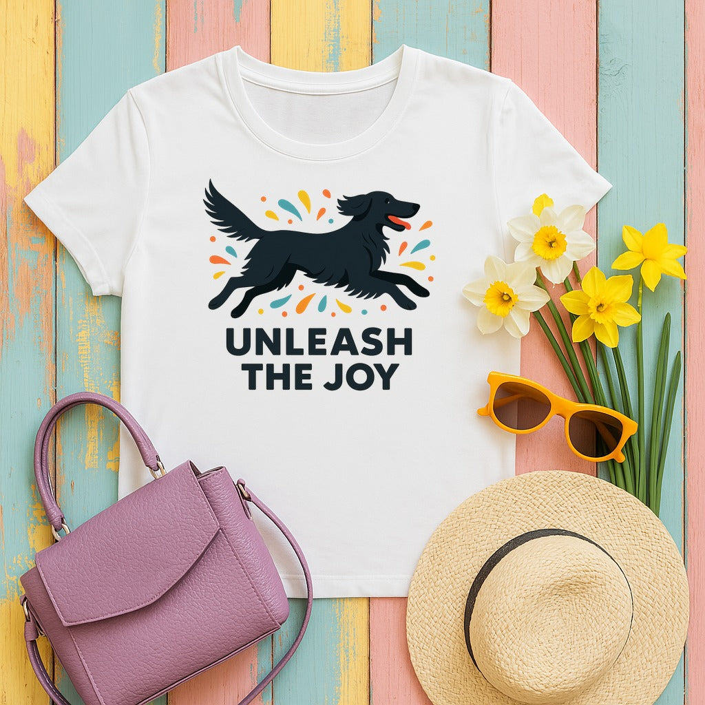 Flat-Coat Unleash the Joy Tee in White