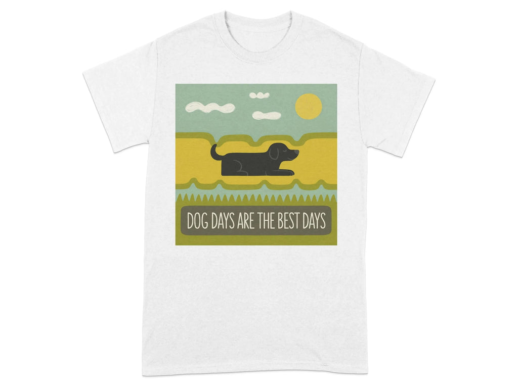 Dog Days Are The Best Days Black Lab T-Shirt White T-shirt