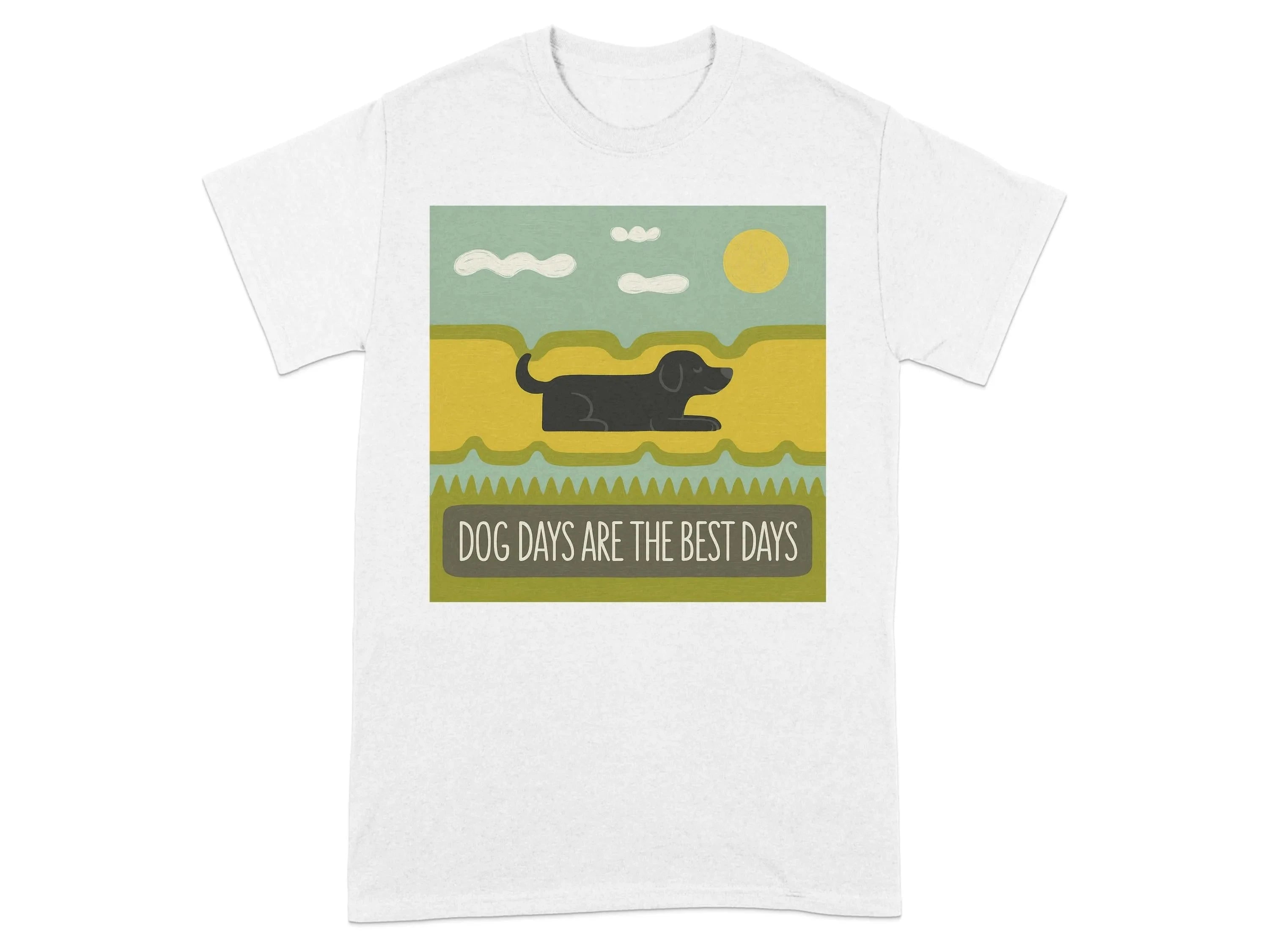 Dog Days Are The Best Days Black Lab T-Shirt White T-shirt