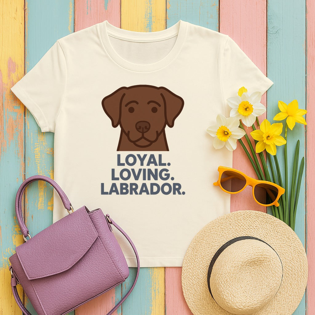 Loyal Labrador Love Graphic T-Shirt in Natural
