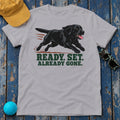 Ready Set Already Gone Black Lab T-Shirt in Athletic Heather