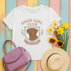 chesapeake bay retriever good-girl-club tee flat lay hero