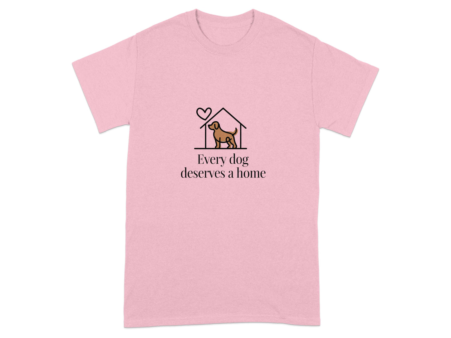 Every dog deserves a home printed t-shirt product type