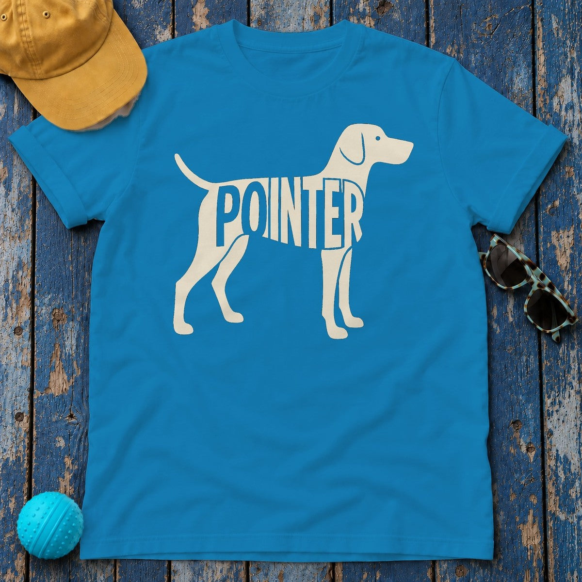 German Shorthaired Pointer Silhouette T-Shirt in Sapphire