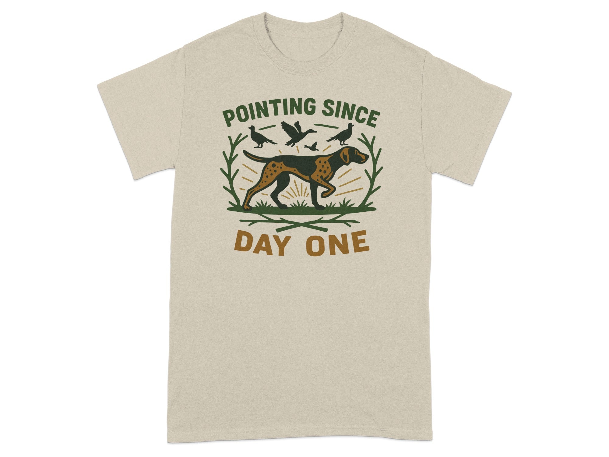 Pointing Since Day One Dog Hunting Shirt