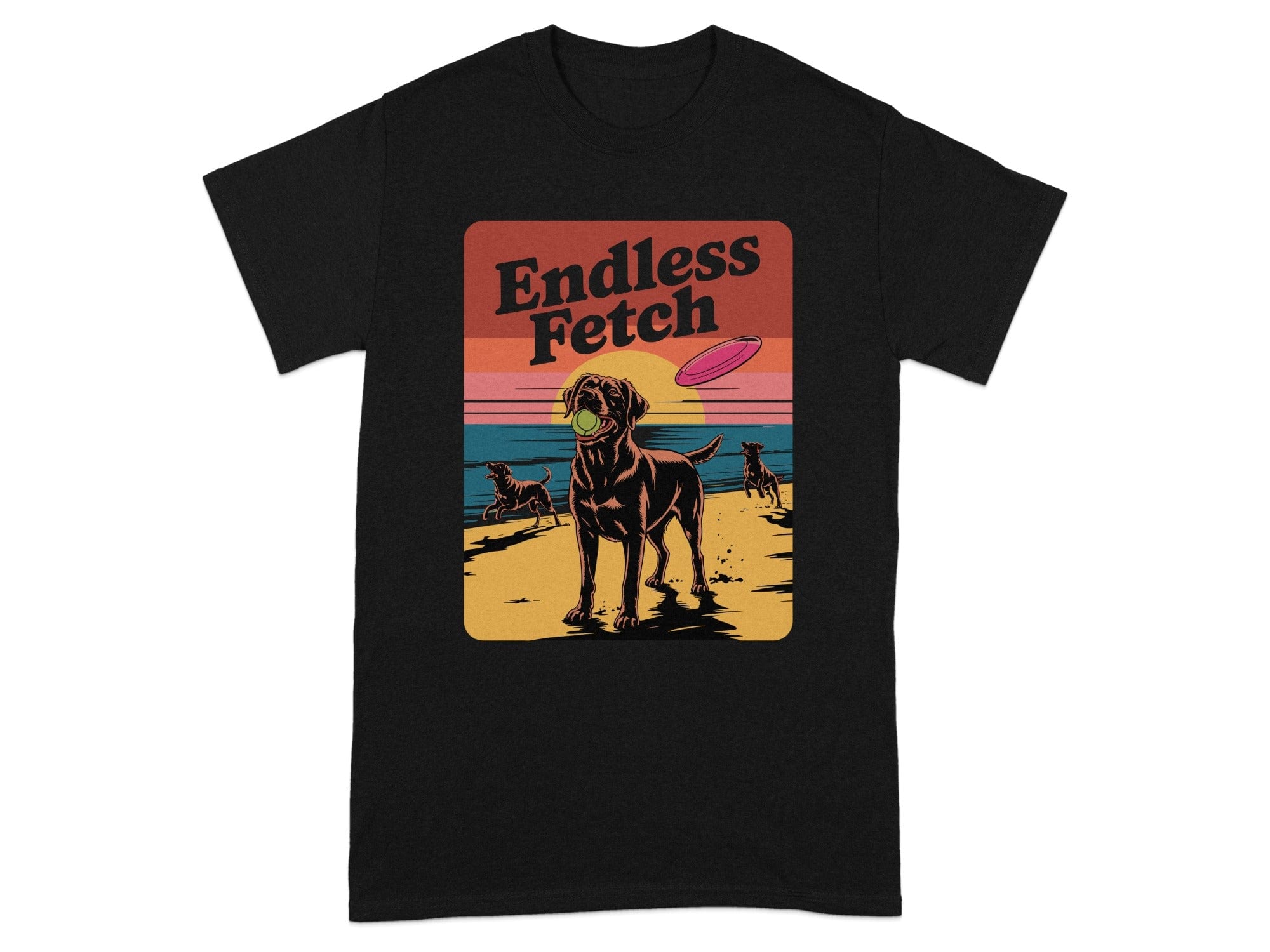 Endless Fetch Dog Playing Frisbee Graphic T-shirt Product