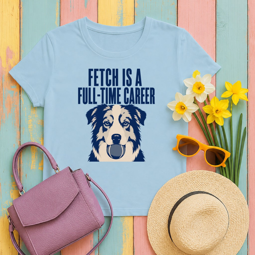 Fetch Career Aussie T-Shirt in Light Blue