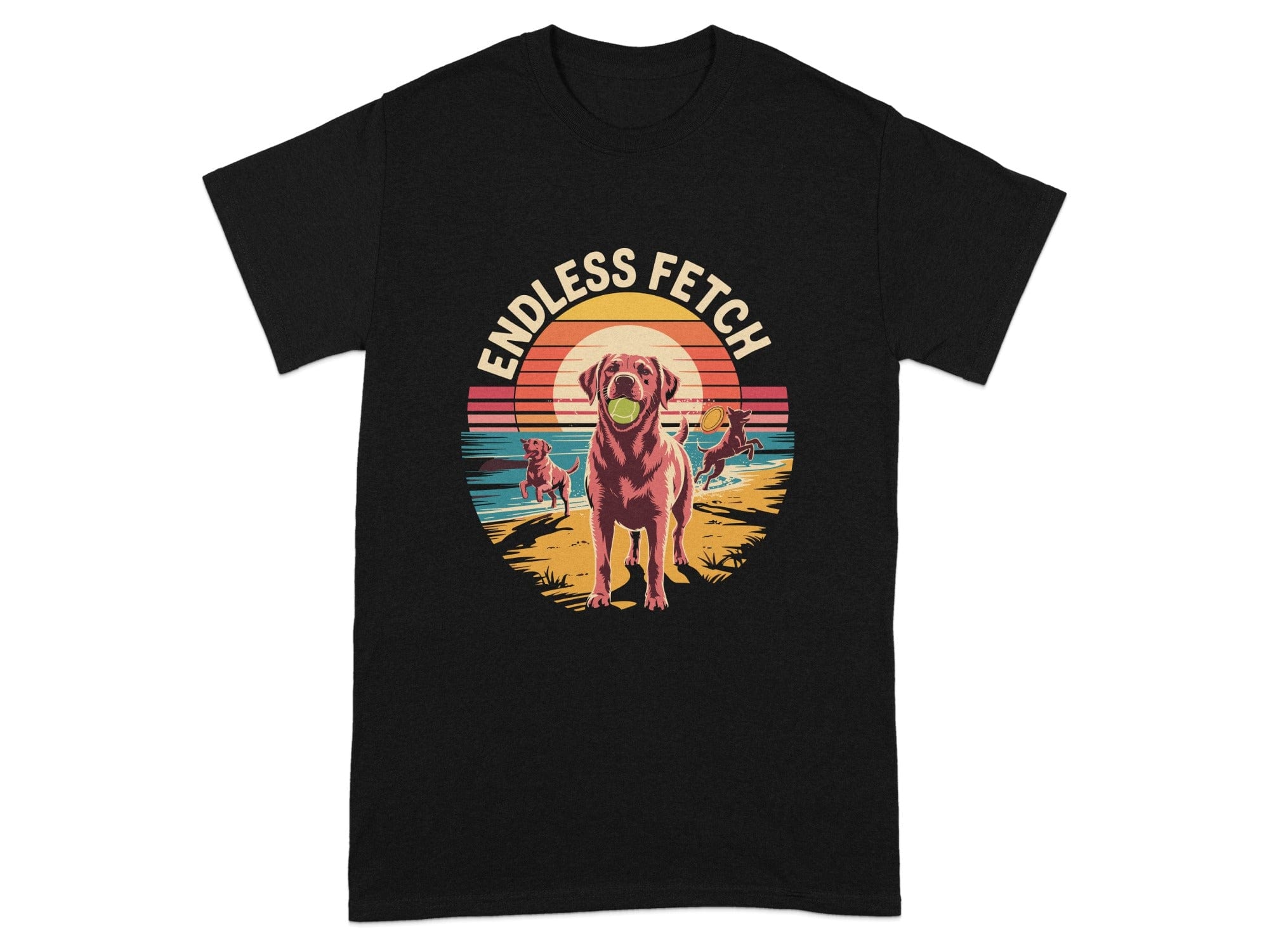 Endless Fetch Retro Sunset Design T-shirt product type