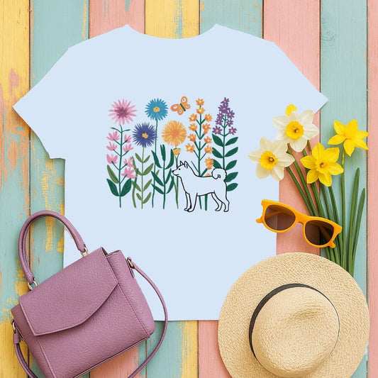Vibrant Flower Garden Design on Relaxed T-Shirt product