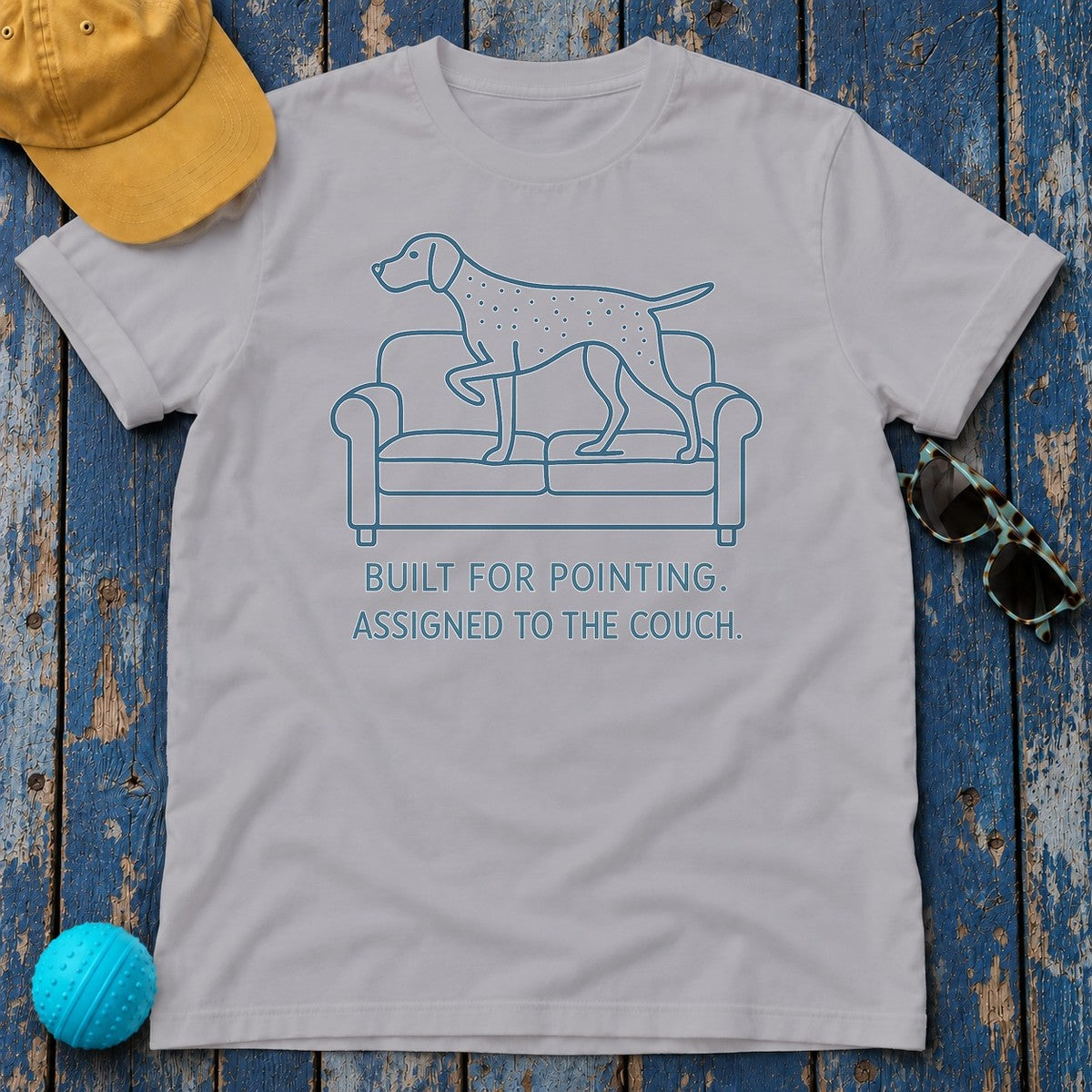 German Shorthaired Pointer Built For Pointing Tee in Athletic Heather
