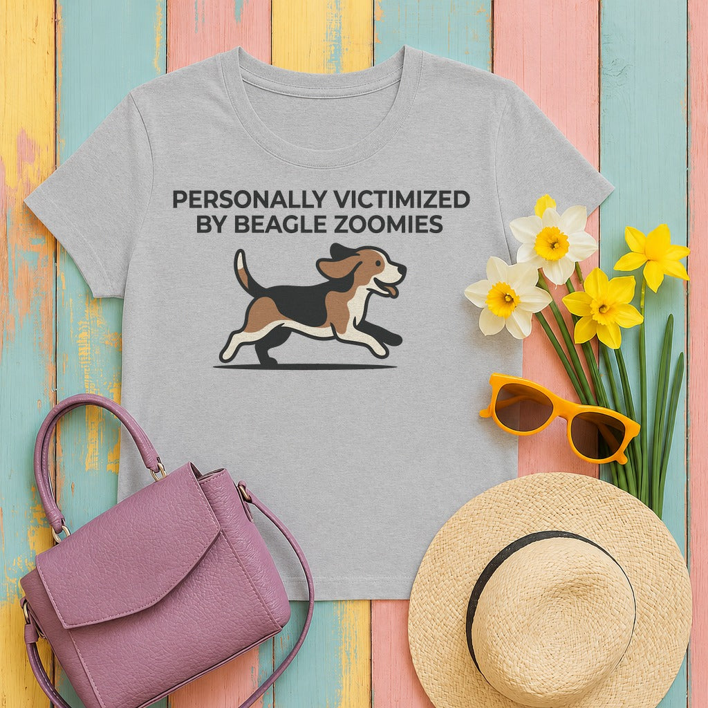 Personally victimized by beagle zoomies T-Shirt in Sport Grey