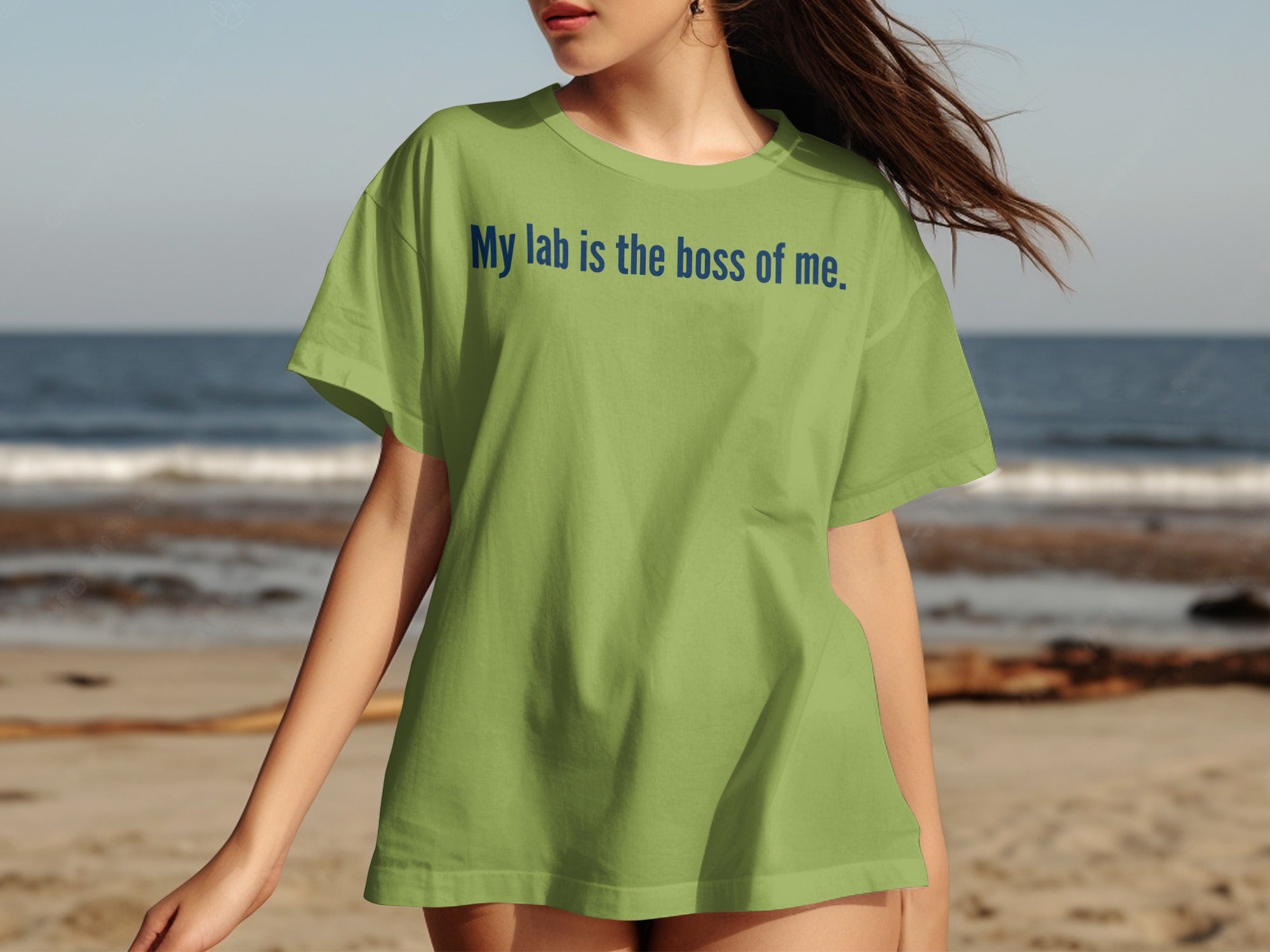 My lab is the boss of me statement t-shirt