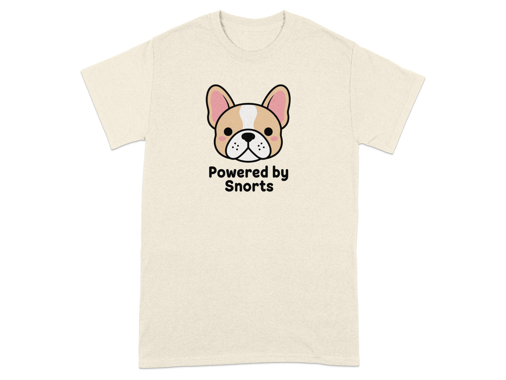 Powered By Snorts Cute Bulldog Graphic Shirt
