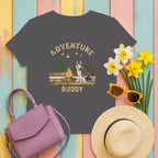 Adventure Buddy Graphic T-shirt with Dog Print product type