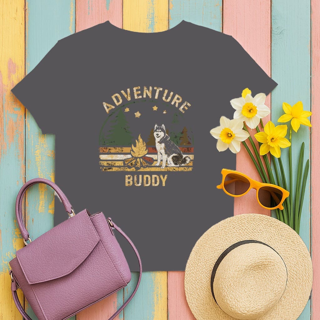Adventure Buddy Graphic T-shirt with Dog Print product type