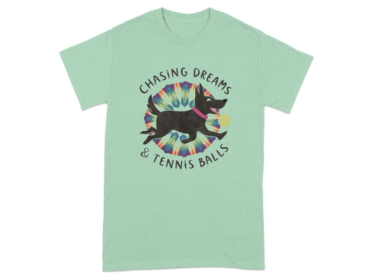 Chasing Dreams and Tennis Balls Graphic Tee product