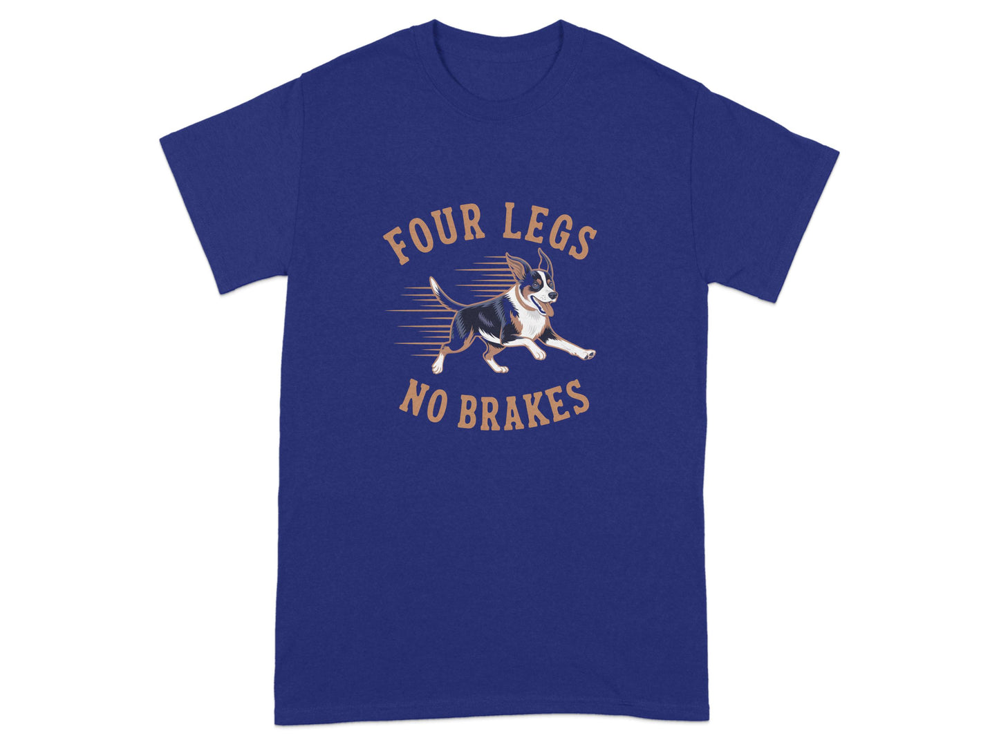 Four Legs No Brakes Blue Dog Running T-shirt product