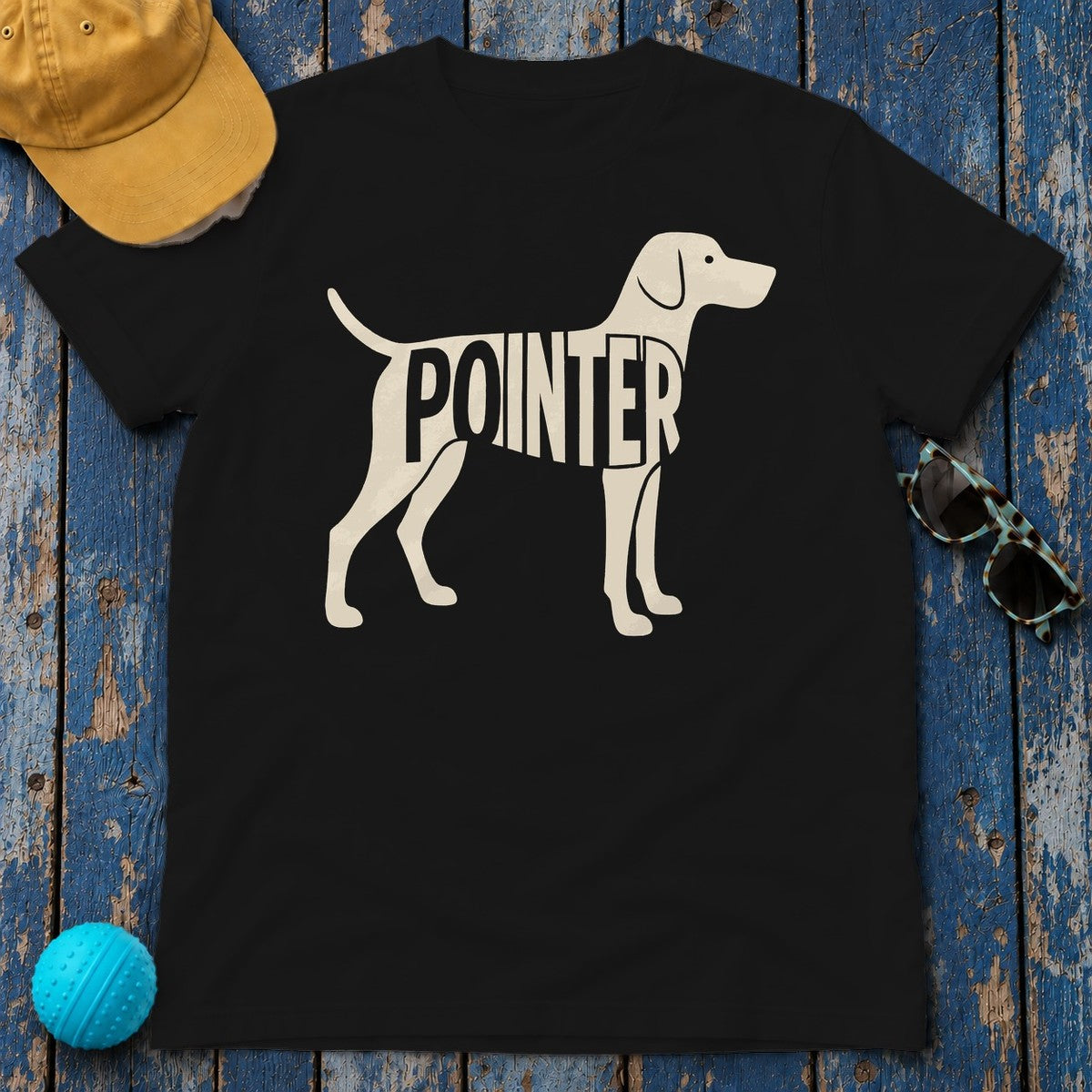 German Shorthaired Pointer Silhouette T-Shirt in Black