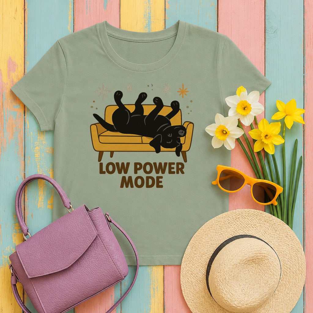 Black Lab Low Power Mode T-shirt in Sage