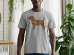 Grey t-shirt with dog silhouette and text: "Eat. Sleep. Bark at Nothing. Repeat."
