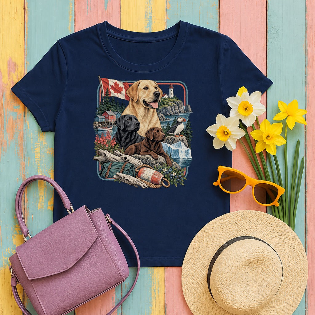 Labrador Retriever Canada Heritage tee, Navy