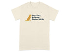 Cream t-shirt with a sitting German Shepherd silhouette and text reading "Sorry I Can't. My German Shepherd Said No."