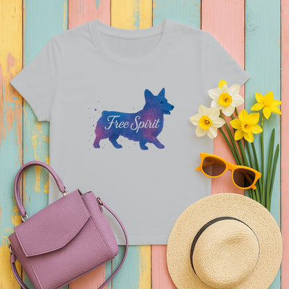Free Spirit Graphic Tee Colorful Dog Print product