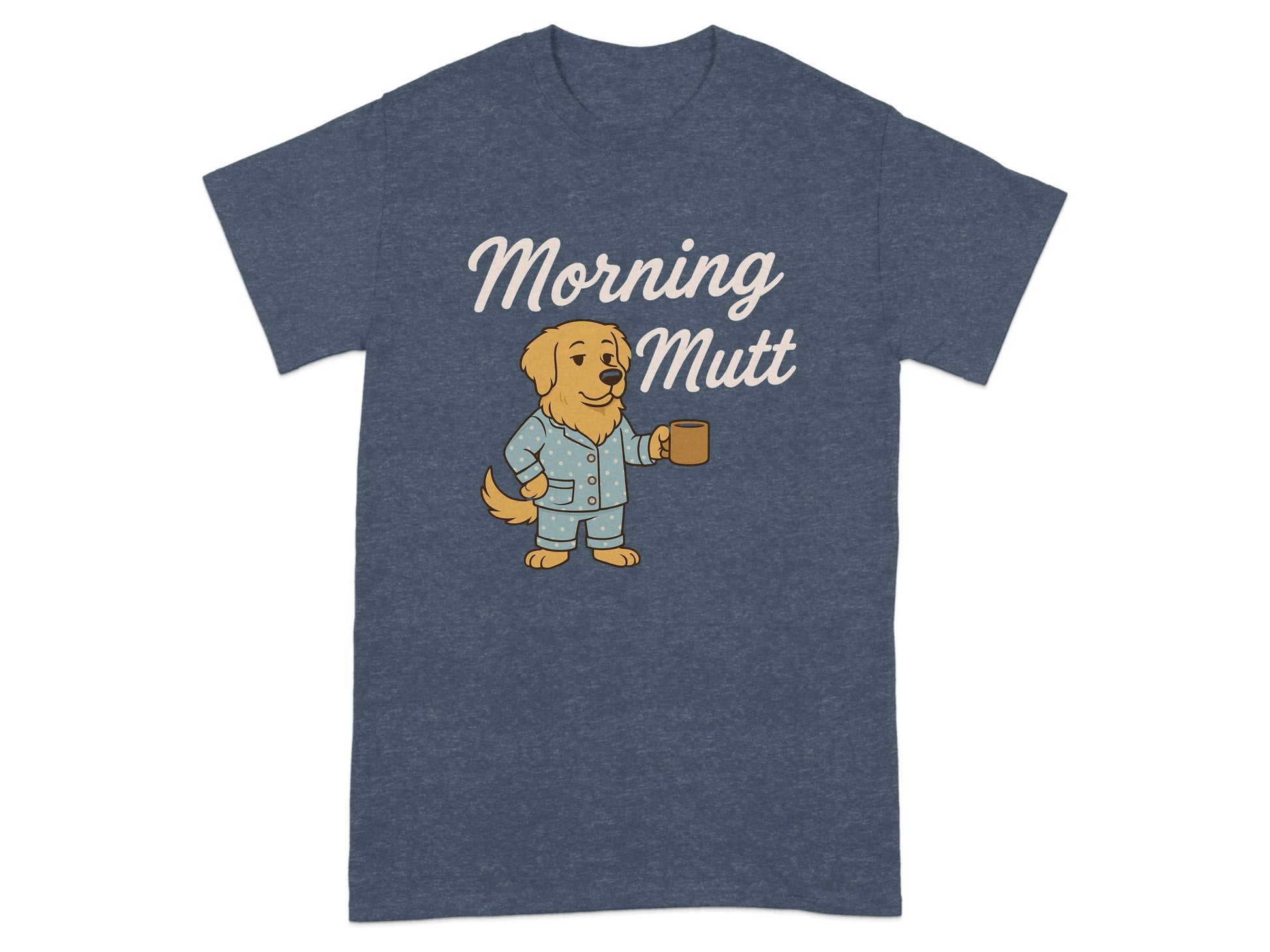 Morning Mutt Dog with Coffee Graphic T-Shirt product type