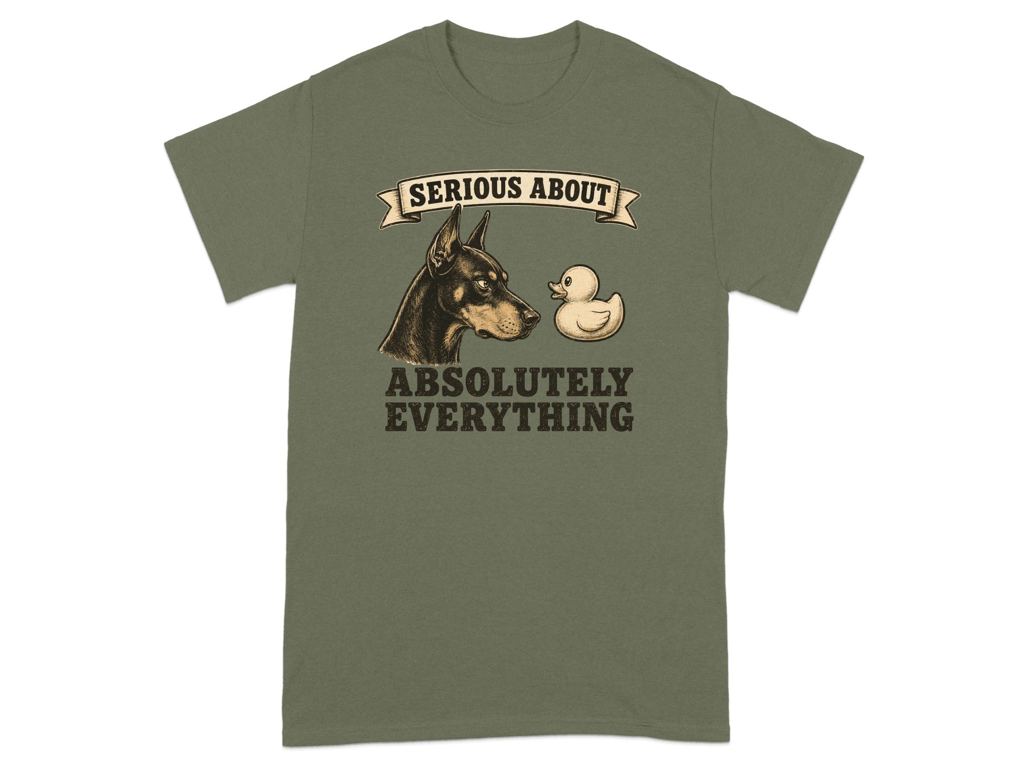 Serious About Everything Doberman T-shirt