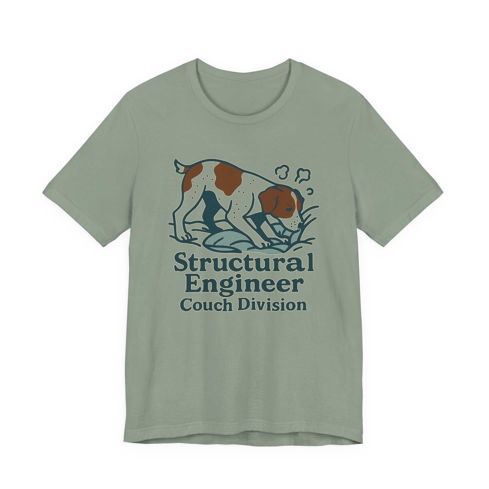 Brittany Spaniel Structural Engineer, Couch Division Tee