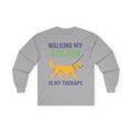 Walking My Golden Long Sleeve Tee in Sport Grey