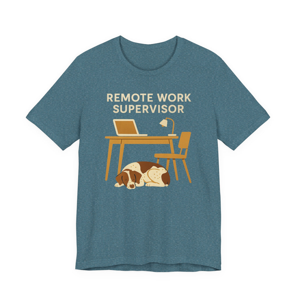 Brittany Spaniel Remote Work Supervisor Tee