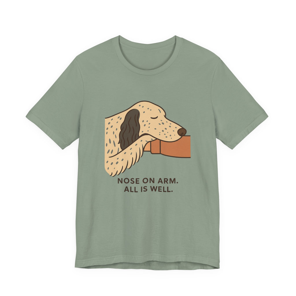 English Setter Nose on Arm Tee