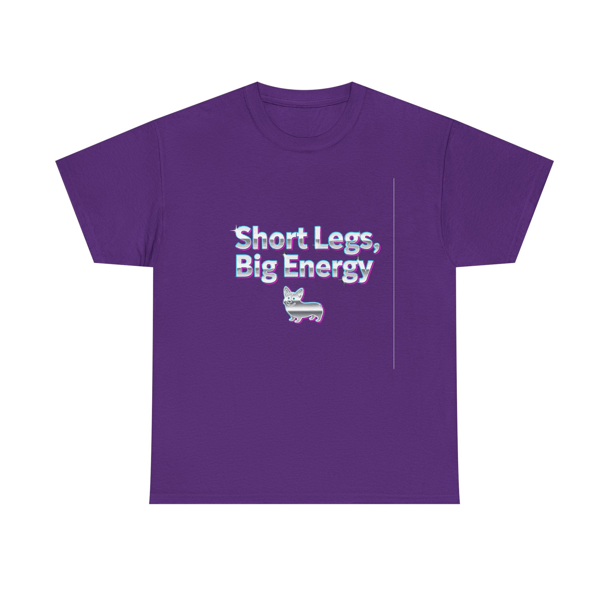 Short Legs Big Energy with a Corgi Image T-Shirt