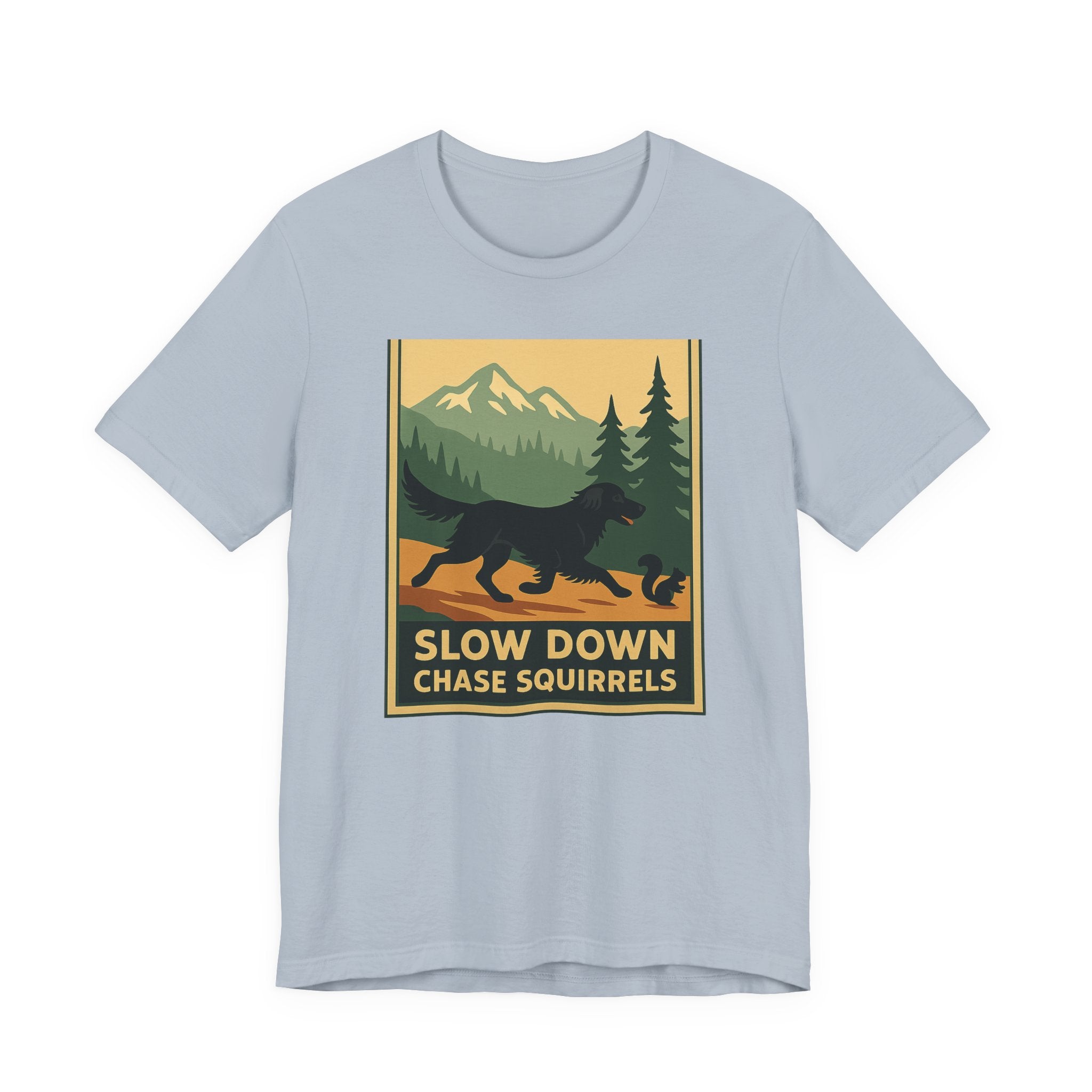 Flat-Coat Chase Squirrels Tee