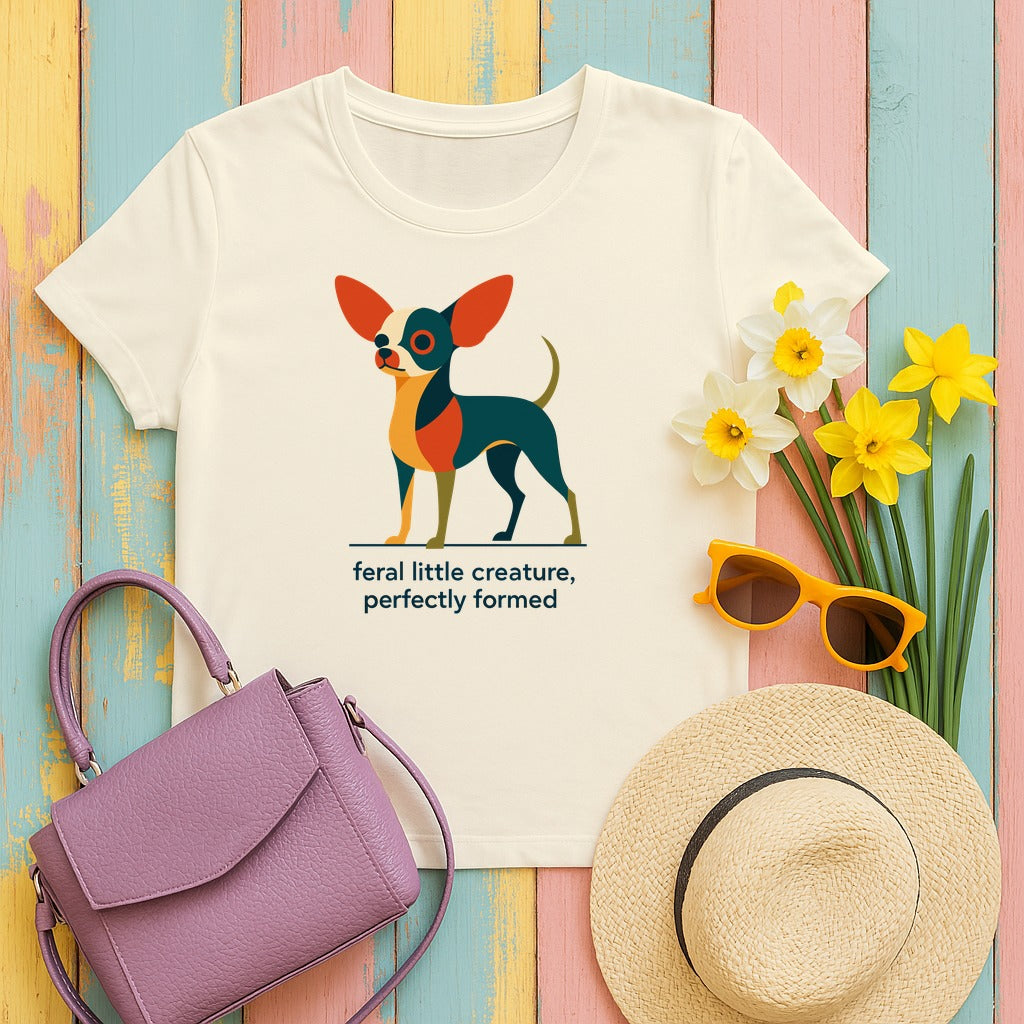 Feral Little Chihuahua T-Shirt in Natural