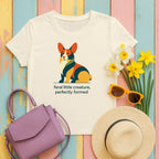 Feral Little Creature Corgi T-shirt in Natural