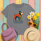 Feral Little Creature Schnauzer T-Shirt in Graphite Heather