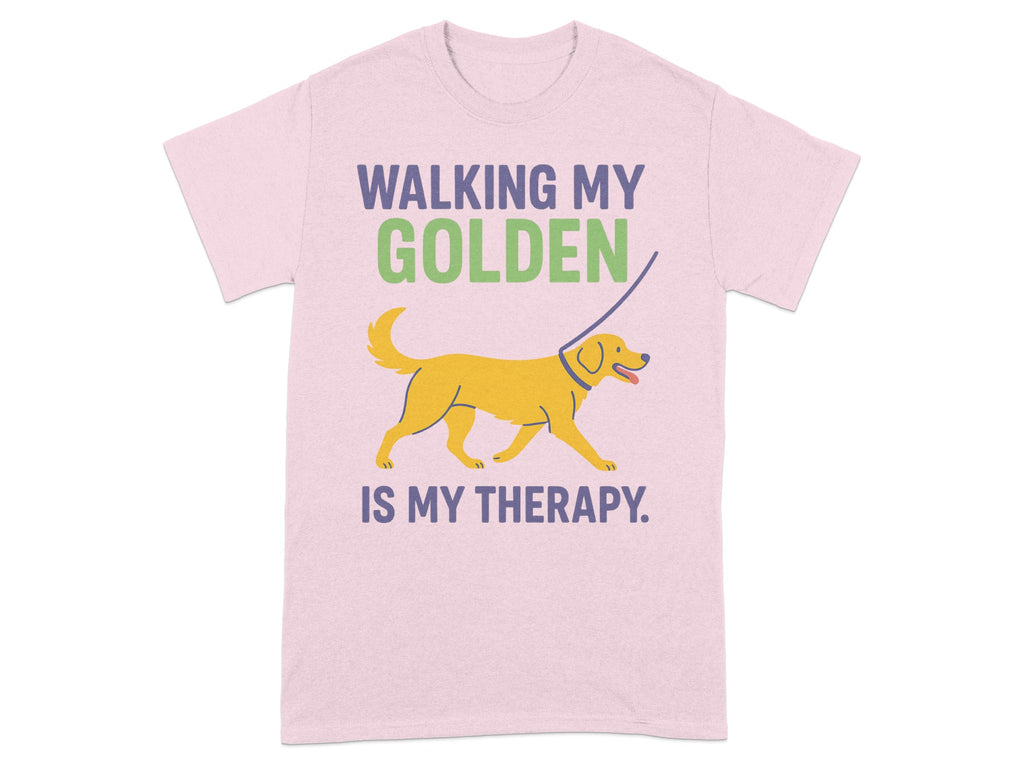 Walking My Golden Is My Therapy T-shirt