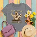 Corgi & Goose Shenanigans Graphic T-Shirt in Graphite Heather