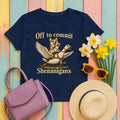 Corgi & Goose Shenanigans Graphic T-Shirt in Navy