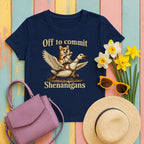 Corgi & Goose Shenanigans Graphic T-Shirt in Navy