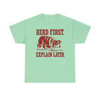 Herd First. Explain Later. Border Collie t-shirt, view 4