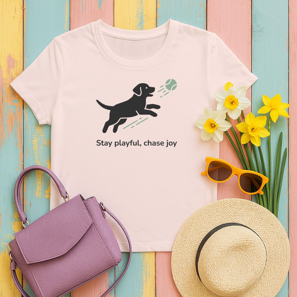 Stay Playful Lab T-Shirt in Soft Pink