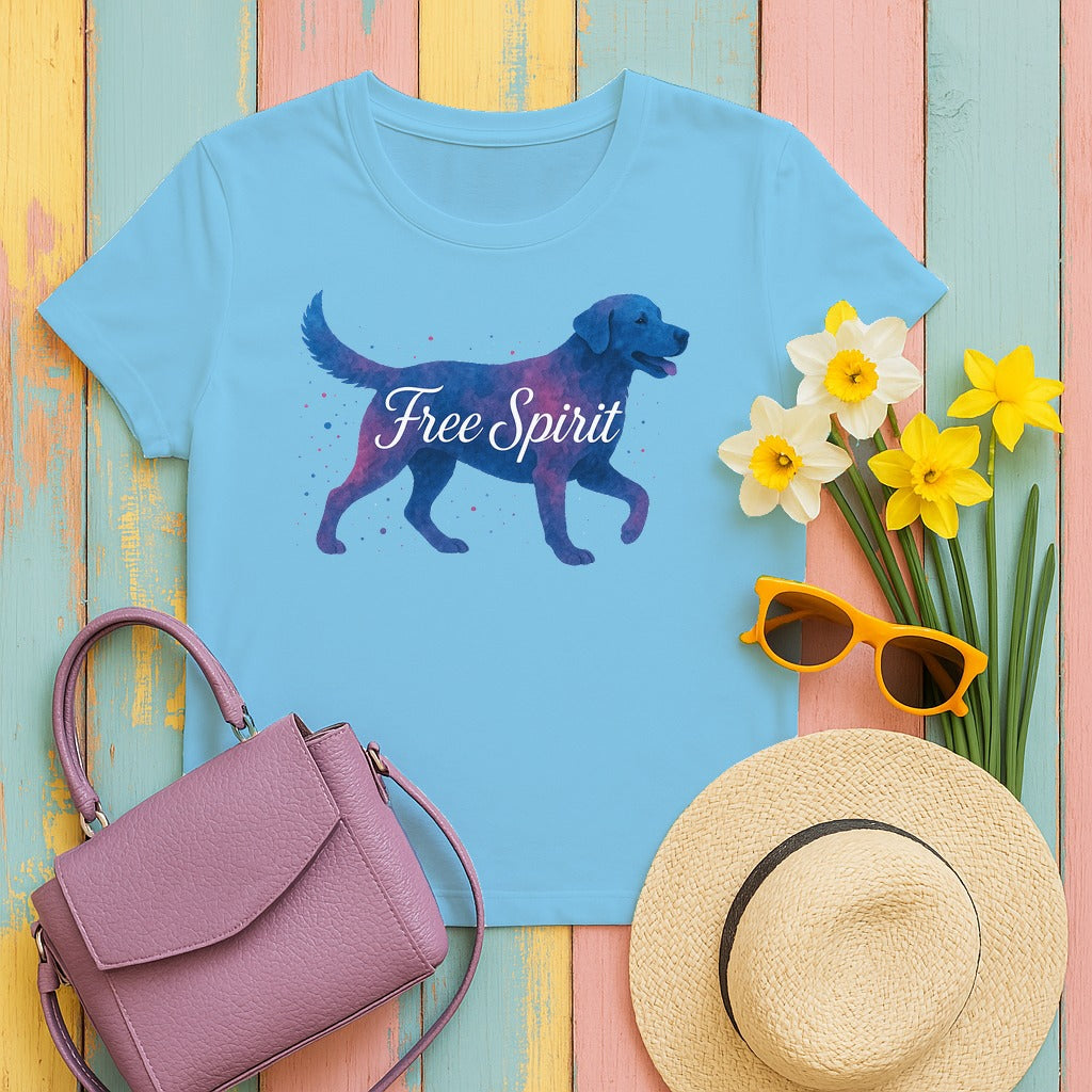 Labrador Retriever — Free Spirit Labrador T-Shirts in Sky