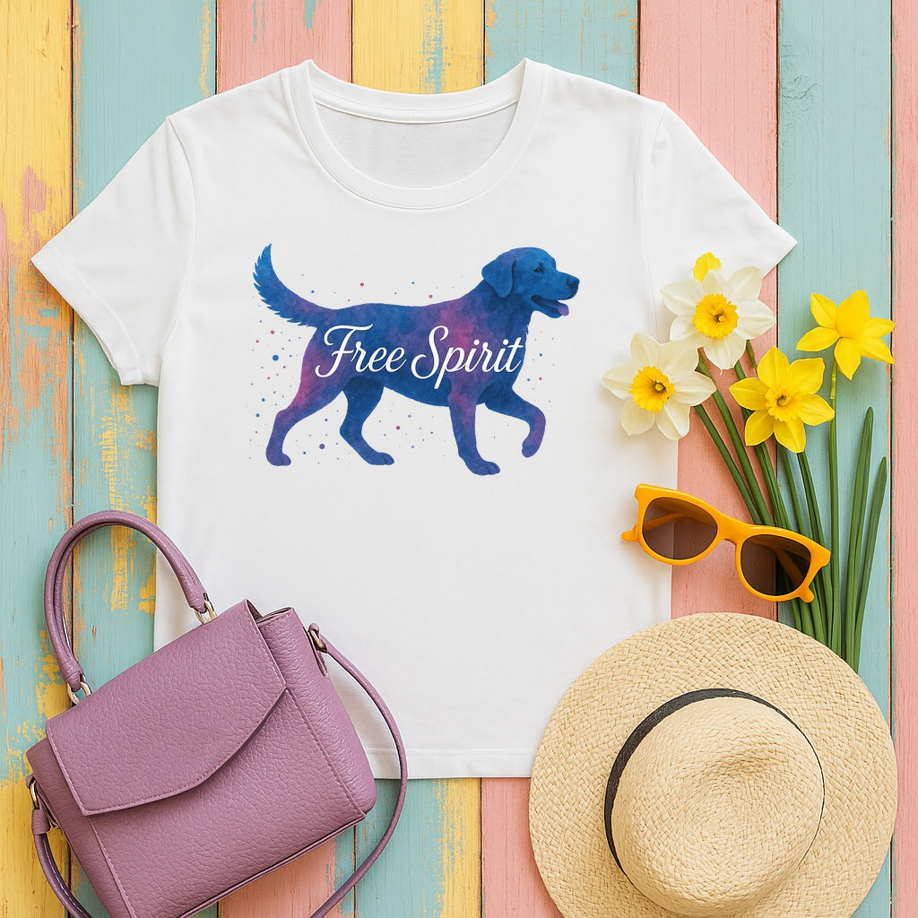 Labrador Retriever — Free Spirit Labrador T-Shirts in White