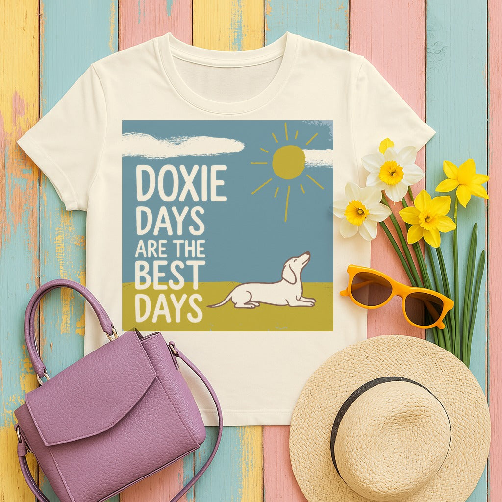 Sunny Doxie Days T-Shirt in Natural